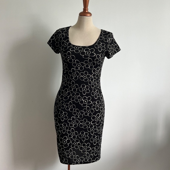 Guilty - Black and White Floral Dress - Picture 1 of 9
